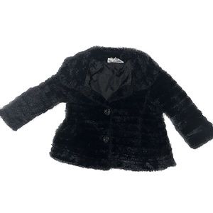 15. Mini Muffin Black fur coat 6-9 months